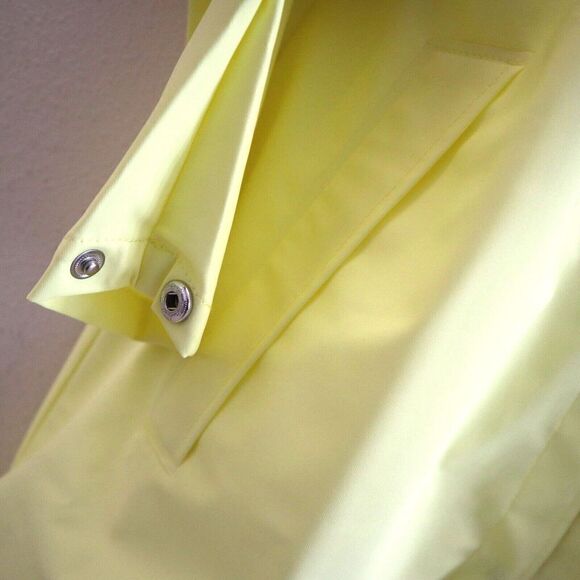 RAINS 18050 Women's Sz Small Straw Yellow A-Line Hooded Rain Coat Jacket $140 - Picture 7 of 8